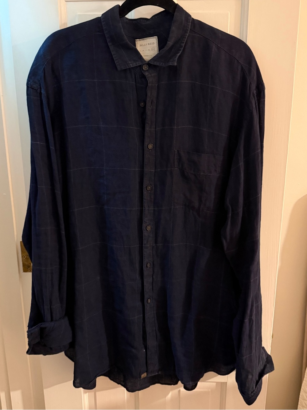 Billy Reid Navy Button-Down Shirt XXL
